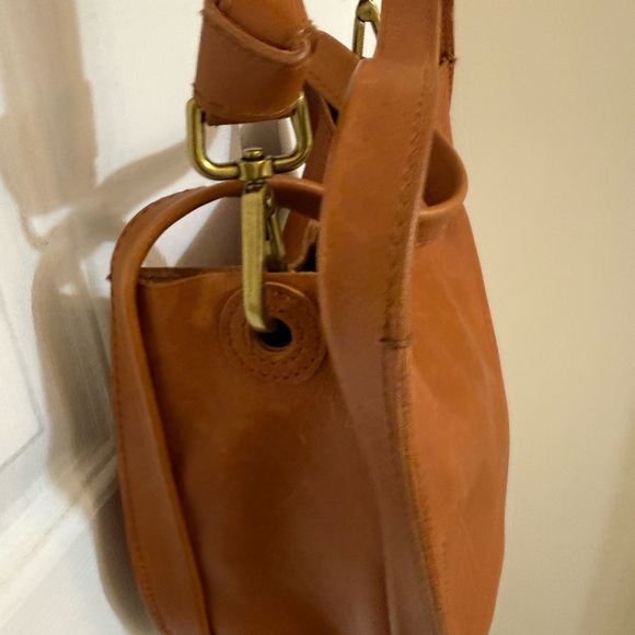 Madewell Sydney Leather Crossbody Bag Burnished Caramel Convertible - Picture 9 of 12